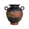 Hello Honey® 8.5" Multicolor Textured Stoneware Vase with Handles & Reactive Glaze